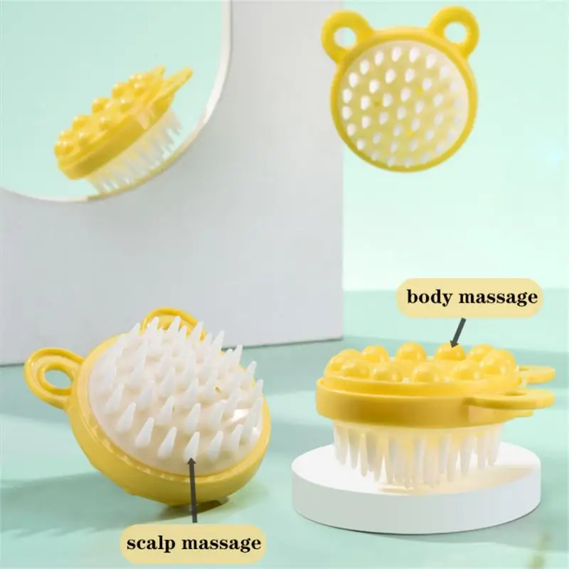 Multiple Uses Scalp Comb Body Massage Shampoo Brush Silicone Comb Cleaning Soft Brush Anti-dandruff Anti-itch Hair Care Tools