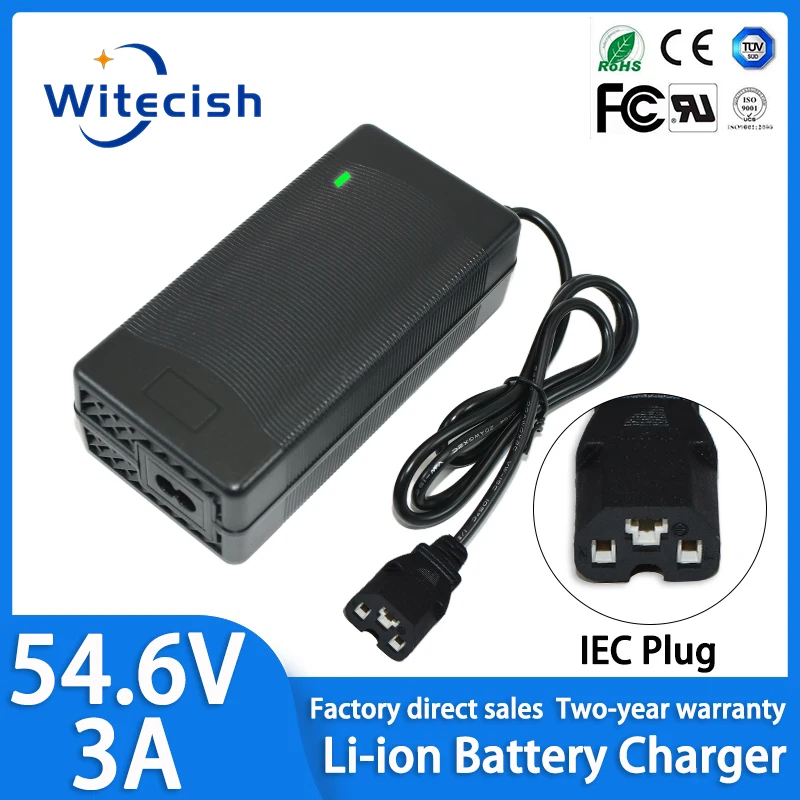 48V Lithium Charger 48V Lithium Battery Charger - 54.6V 3A Power Supply For 13S Li-ion Batteries 54.6v 3a Charger - View #3