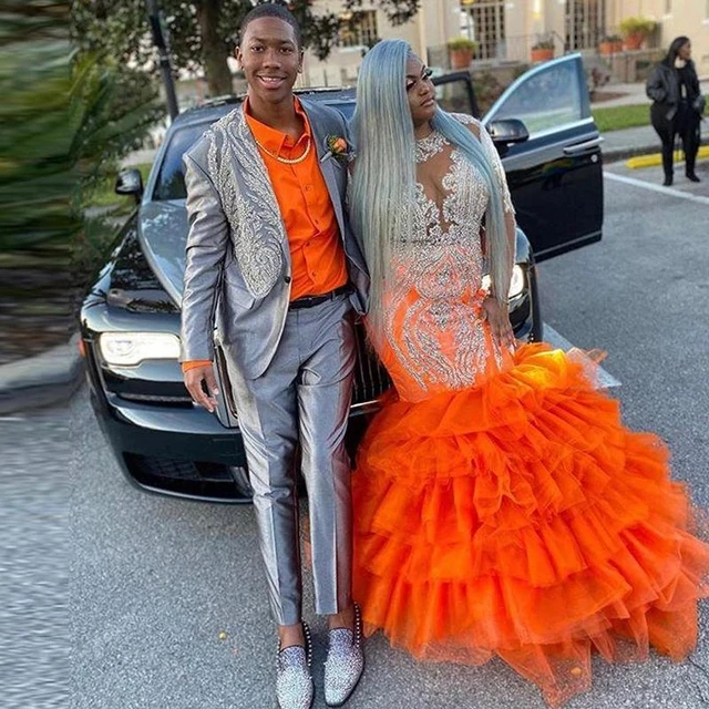 orange prom dresses