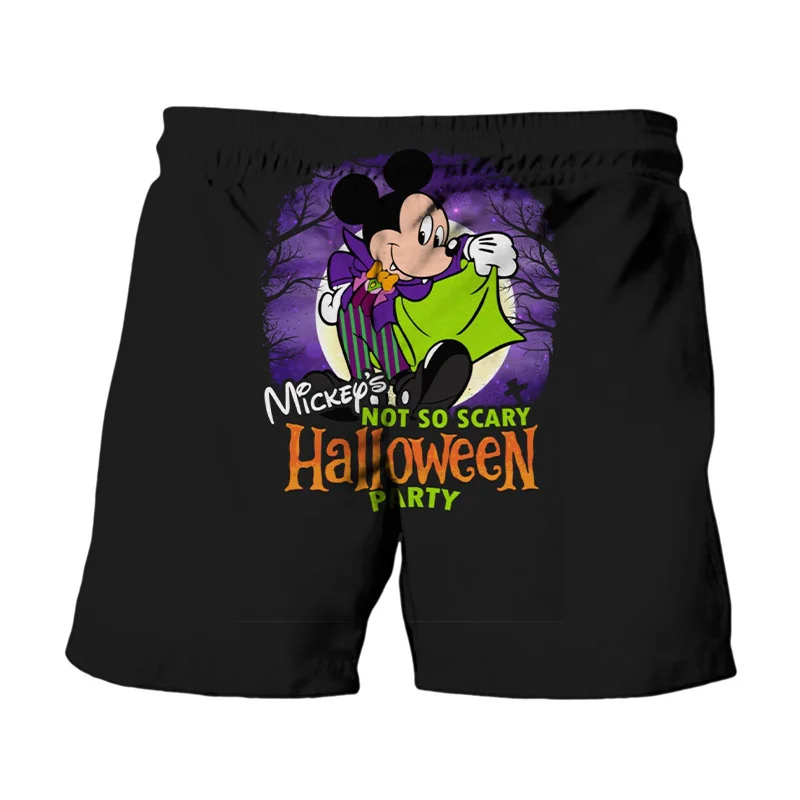 Disney Mickey Minnie And Donald Duck Print Summer Men's Swimwear Beach Club Halloween Collection Fashion Casual Shorts 2024 6