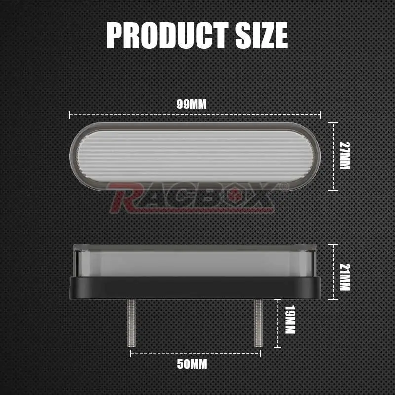 24LED Universal Motorcycle LED Tail Brake Light Rear Side Light Red LED Side Mar