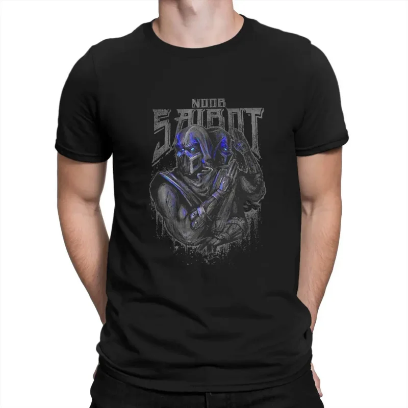 T-Shirt Da Uomo Noob Saibot Double Team Crazy Tees Manica Corta Mortal Kombat Mk Games T Shirt O Neck Abbigliamento Idea Regalo