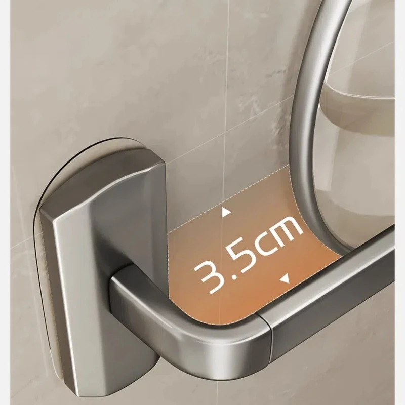 Kitchen Hooks Without Drilling Hanging Rods, Kitchen Storage Racks, Aluminum Materials, Row Hooks, Wall Mounted Storage Racks