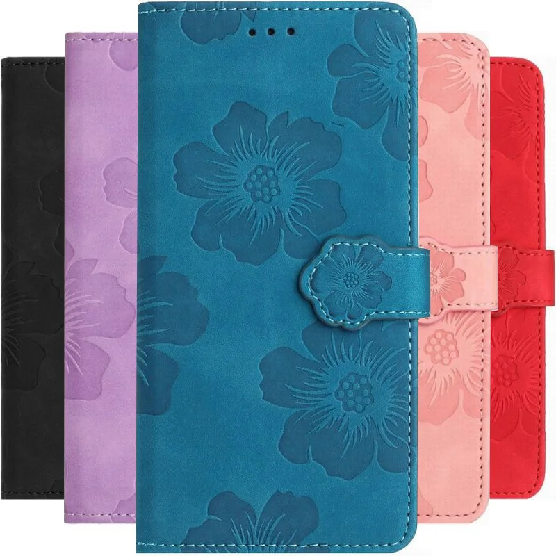 Cute Flowers Book Style Wallet Phone Case Cover