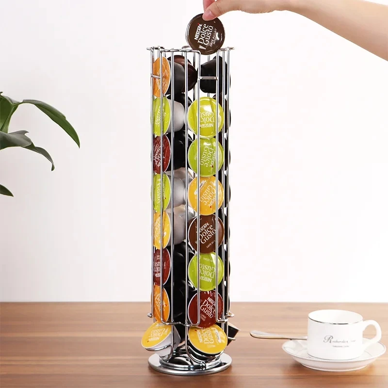 Dolce Gusto – Porte-capsules De Café Noir Rotatif, 32 Tasses