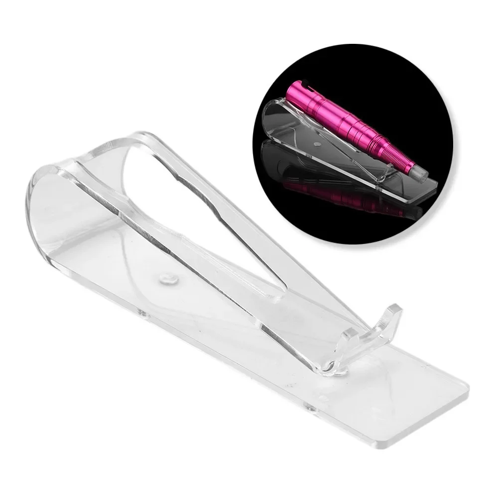 Tattoo Pen Holder Acrylic Tattoo Machine Pen Holder Permanent Tray Support Frame Makeup Accessories Organizer Display Bracket Stand