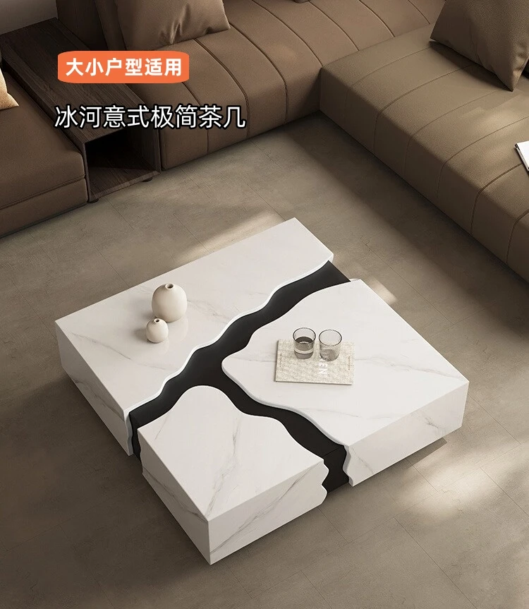 Minimalist Italian Coffee Table Light Luxury Fashion Aesthetic Books Decoration Side Table Accessories Mesas Bajas Furniture