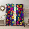 2Pcs Boho Chic Geometric Window Curtain Rod Pocket Polyester Material Drapes For Bedroom And Various Rooms Contemporary Style 3