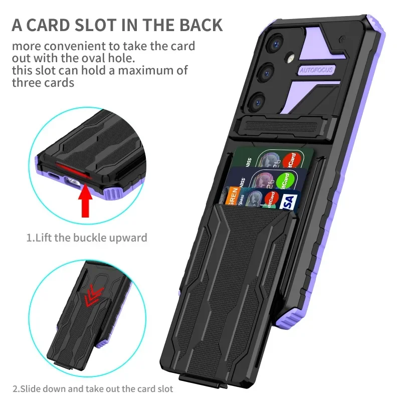 Premium Wallet Card Holder Phone Case with Stand and Anti-Drop Cover
