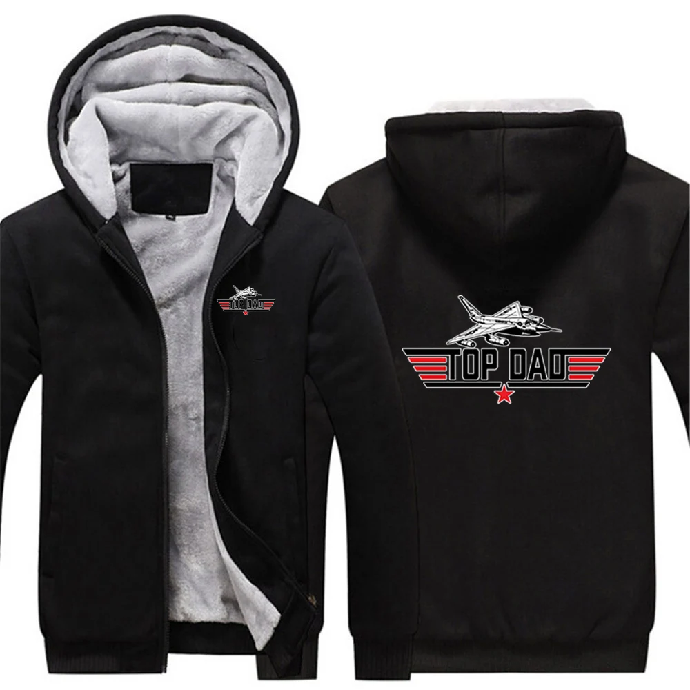 Mens Autumn Winter Hoodie TopGun Jet Logo Printed