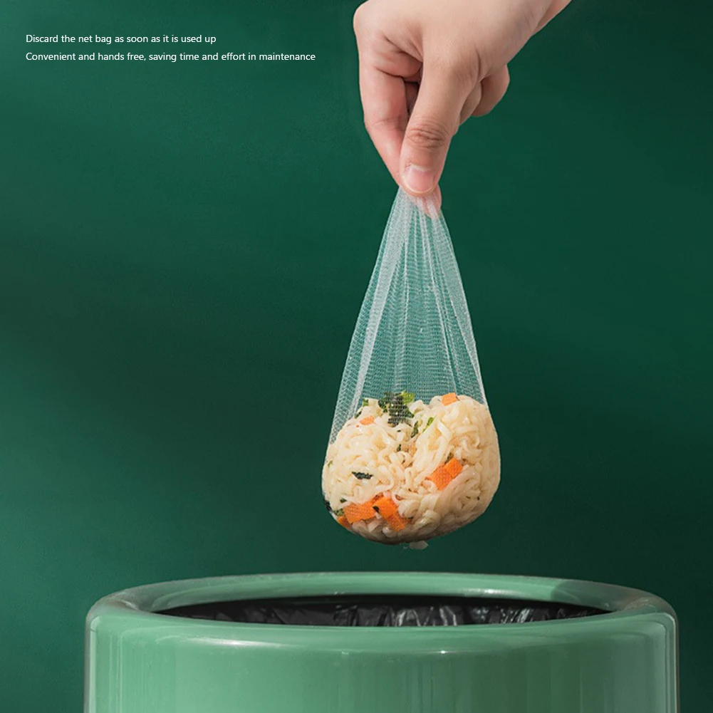 Kitchen Sink Filter Rack Foldable Sink Strainer Mesh Bag Stand Waste Garbage Net Shelf Disposable Garbage Mesh Bag Food Drainer