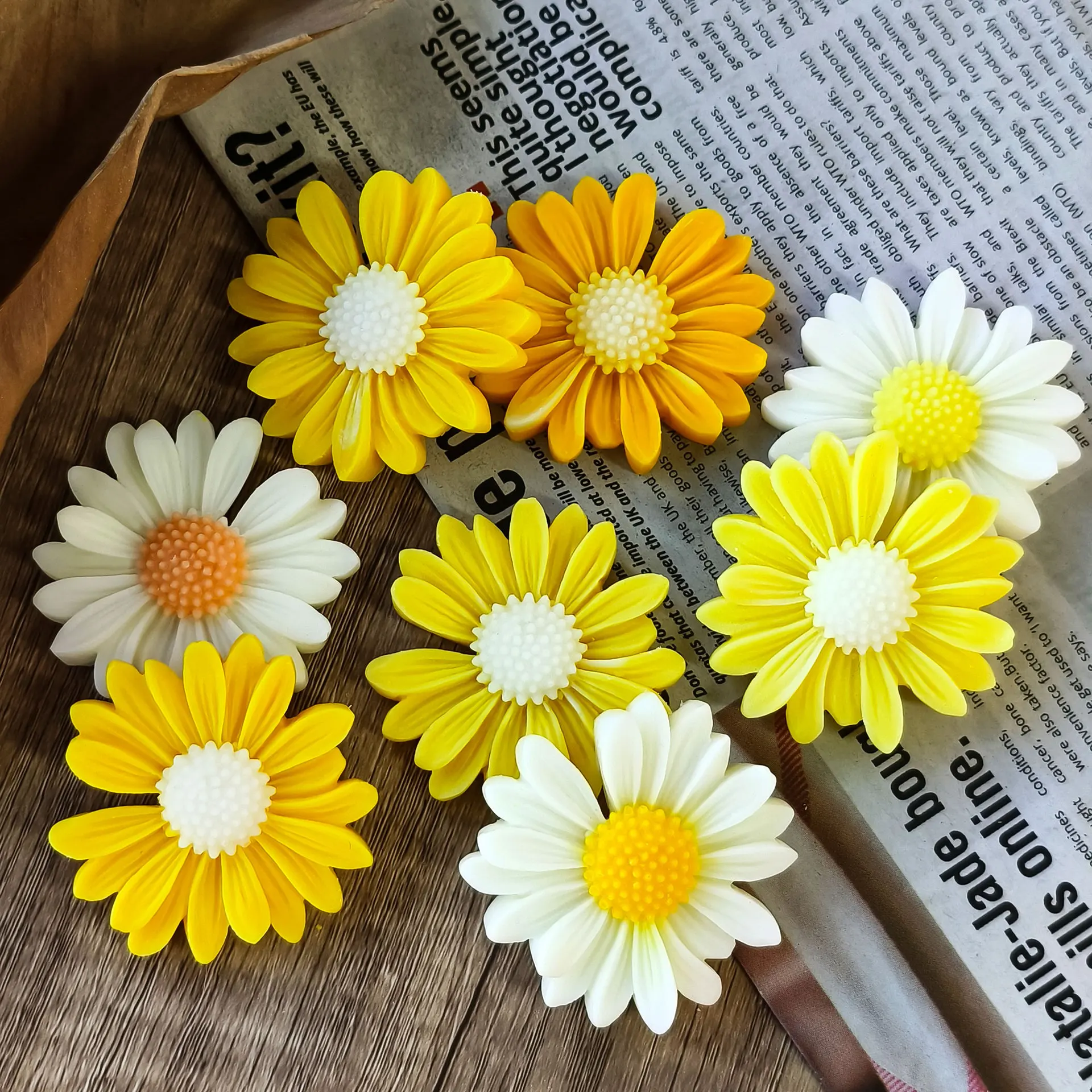 Sunflower Drip Glue Hanging Decor Soap Silicone Mold Daisy Flowers Aromatherapy Diffuser Stone Handmade Candles Soap Molds