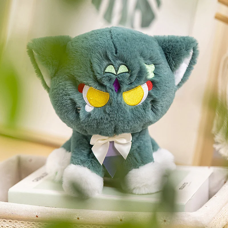 Genshin Impact Anime Game Scaramouche Cat Plush Toy Wanderer Kunikuzushi Cat Cute Stuffed Dolls Pillow Birthday Plush Dolls Gift game genshin impact plush toy anime cosplay arataki itto hu tao xiao zhongli morax kamisato ayato klee plush dolls pillows gift