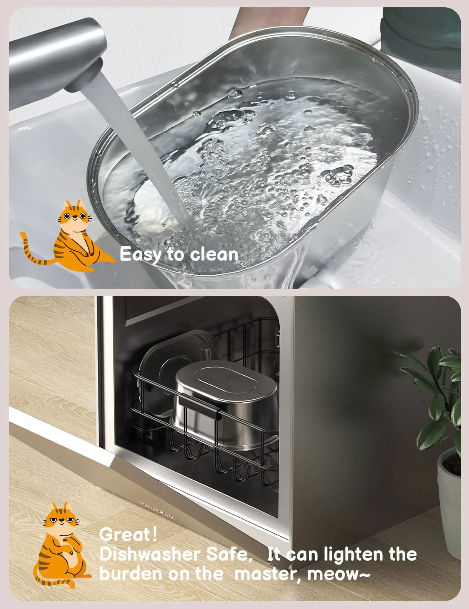 

Посудомоечная машина 108 л/унции с фонтаном безопасный дизайн насос автоматический тихий для домашних животных вода из нержавеющей стали для кошки