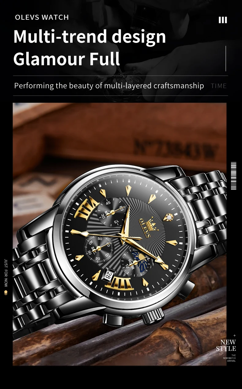 OLEVS 2892 Chronograph Luxury Mens Watch description image 4
