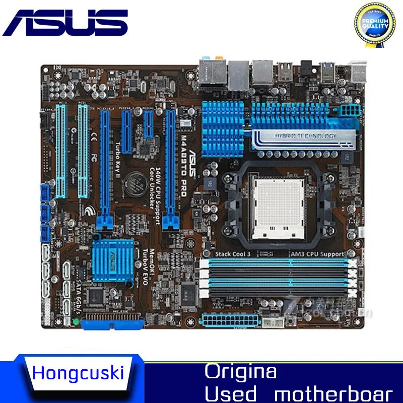 

Материнская плата для Asus M4A89TD PRO 890FX Socket AM3 DDR3 USB3.0 SATA3 32 Гб оригинальная б/у материнская плата