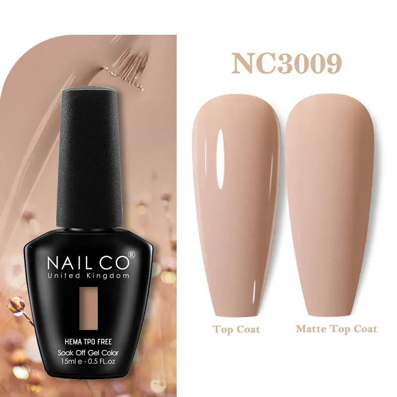 Premium Gel Nail Polish 15ml - HEMA Free Base & No Wipe Top Coat for Long-Lasting Manicure