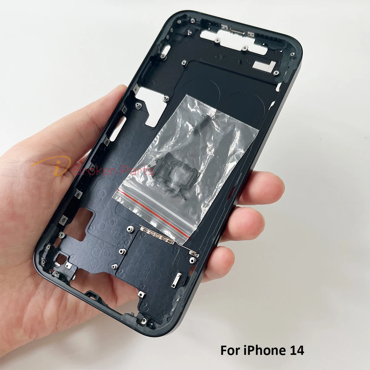 Apple iPhone 14 plus,14 plus用ベゼルシャーシ,サイドボタン