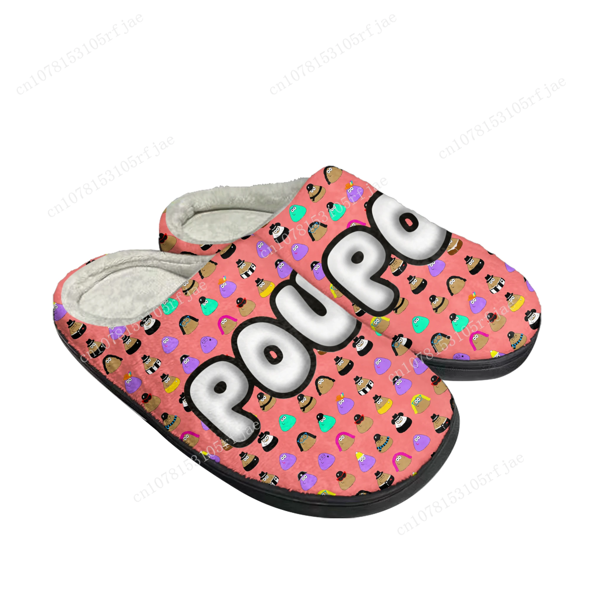 Cartoon Animation POU Home Cotton Slippers Game Mens Womens Teenager Plush Bedroom Casual Keep Warm Shoes Tailor Made Slipper