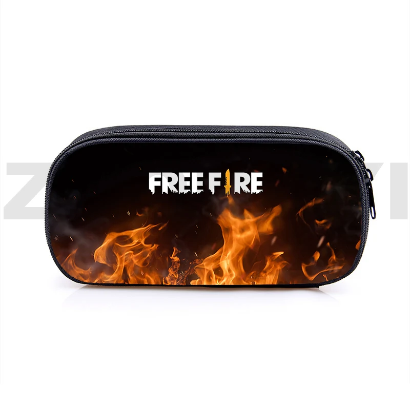 Школьные принадлежности, 3D карандаш с бесплатным огнем для мальчиков, искусственная ручка для макияжа, бесплатный огонь, аниме коробка для макияжа, косметика, искусственная застежка-молния