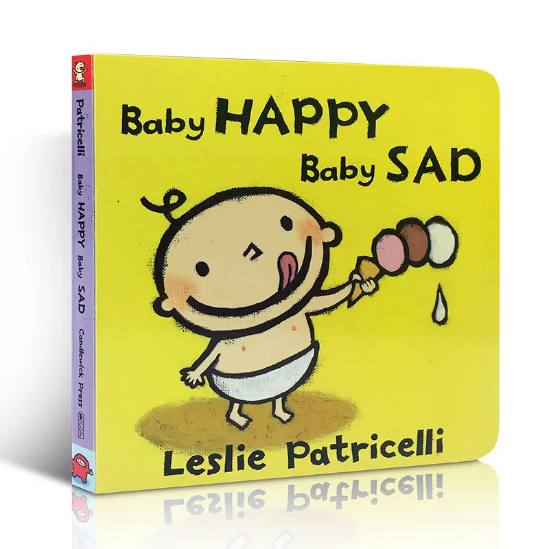 

Milu Original English Gift Audio Picture Book Baby HAPPY SAD Leslie Patricelli Toddler Board Emotional Expression