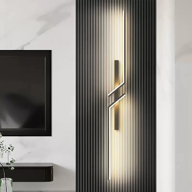 Modern LED Wall Lamp Long Bar Scone Home Decor Living Room Bedroom Minimalist Wall Light Bedside Background Interior Lighting led wall lamp