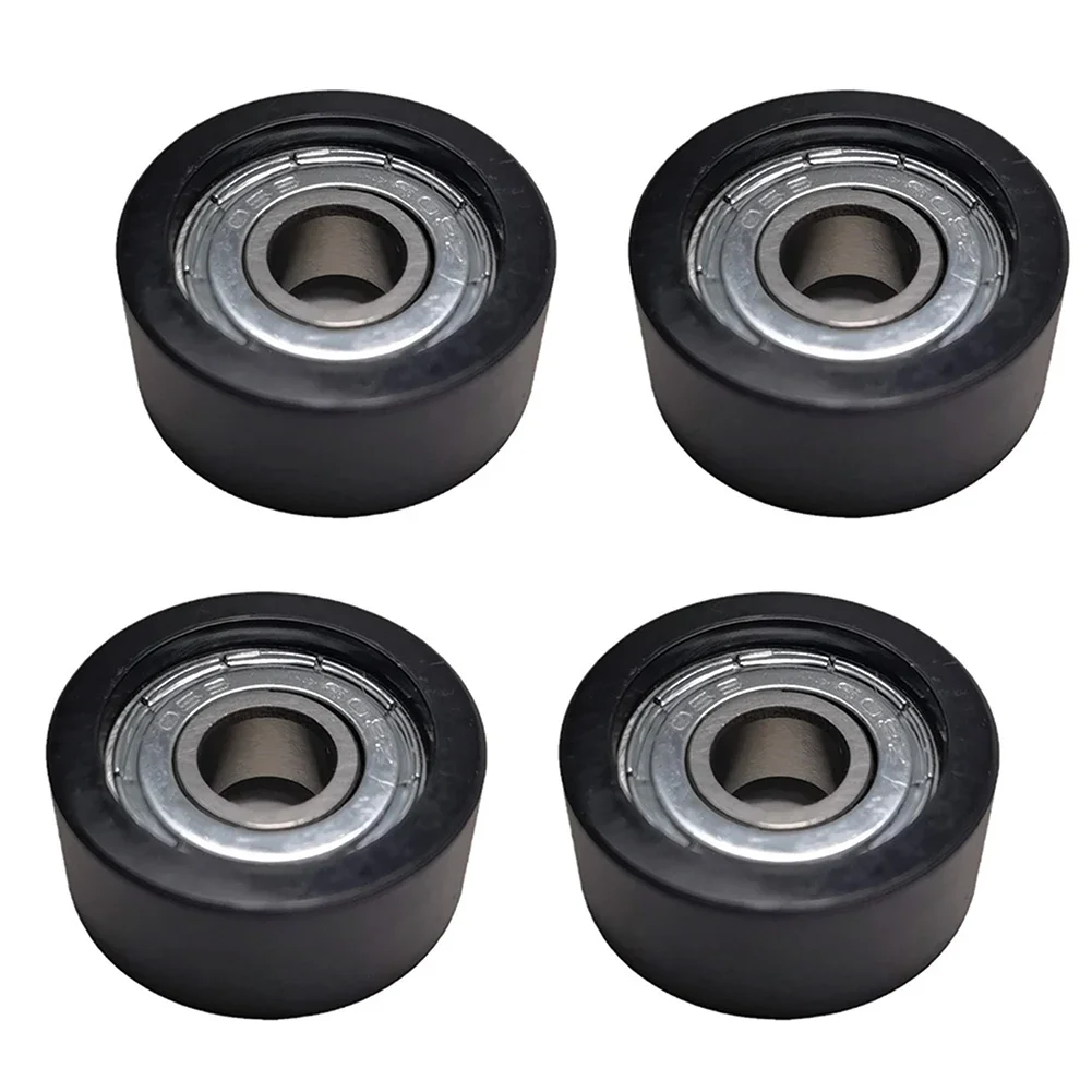 4 Pcs Nylon+steel Rowing Machine Seats Wheel PBearing Seats Cushion Moving Wheel 8*27*11mm Gear Passive Round Accessories