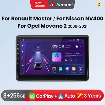 Junsun-reproductor multimedia con Android para coche, con 2 din CarPlay autorradio, RDS, BT, DSP, para Renault Master, Nissan NV400, Opel Movano, años 2010 a 2021 1