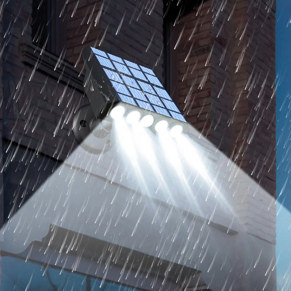 

Led Solar Wall Light With Simulation Camera Monitoring Waterproof Spotlight For Garden Path Yard Street Outdoor Solar Powered