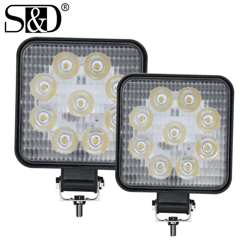 Mini Barra Luminosa Da Lavoro Da 3 Pollici Per Spazzaneve Auto Jeep Trumt Boat Atv 9Smd Chip Faretto Per Trattore Barra Luminosa A Led 12V 6000K