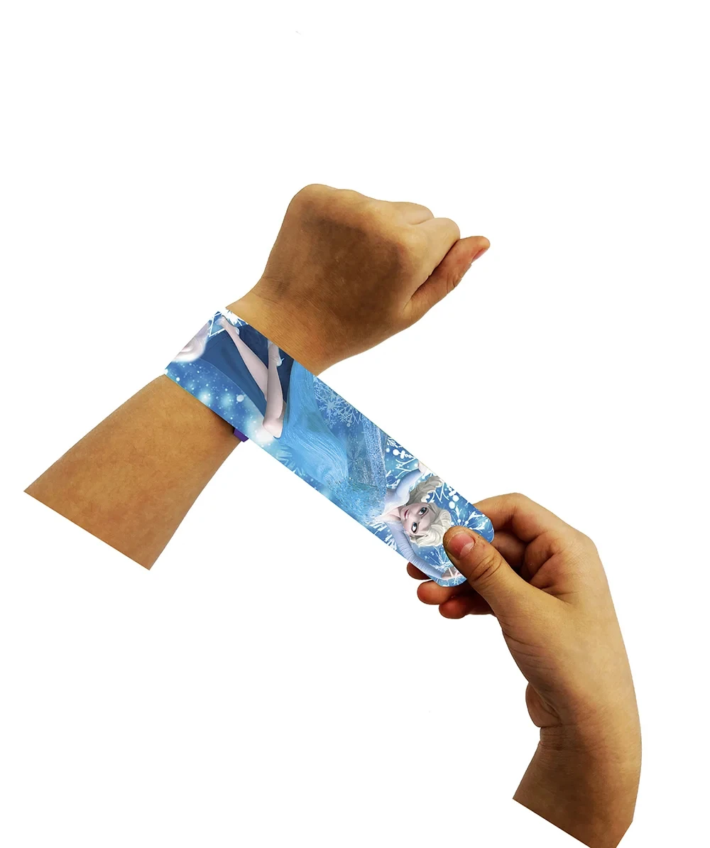 Slap Bracelets 10/20/30Pcs Frozen Snap Bracelets Pinata Toy Loot/Party Bag Fillers Anna Elsa Slap Bracelets For Kids Girl Favors Birthday Party