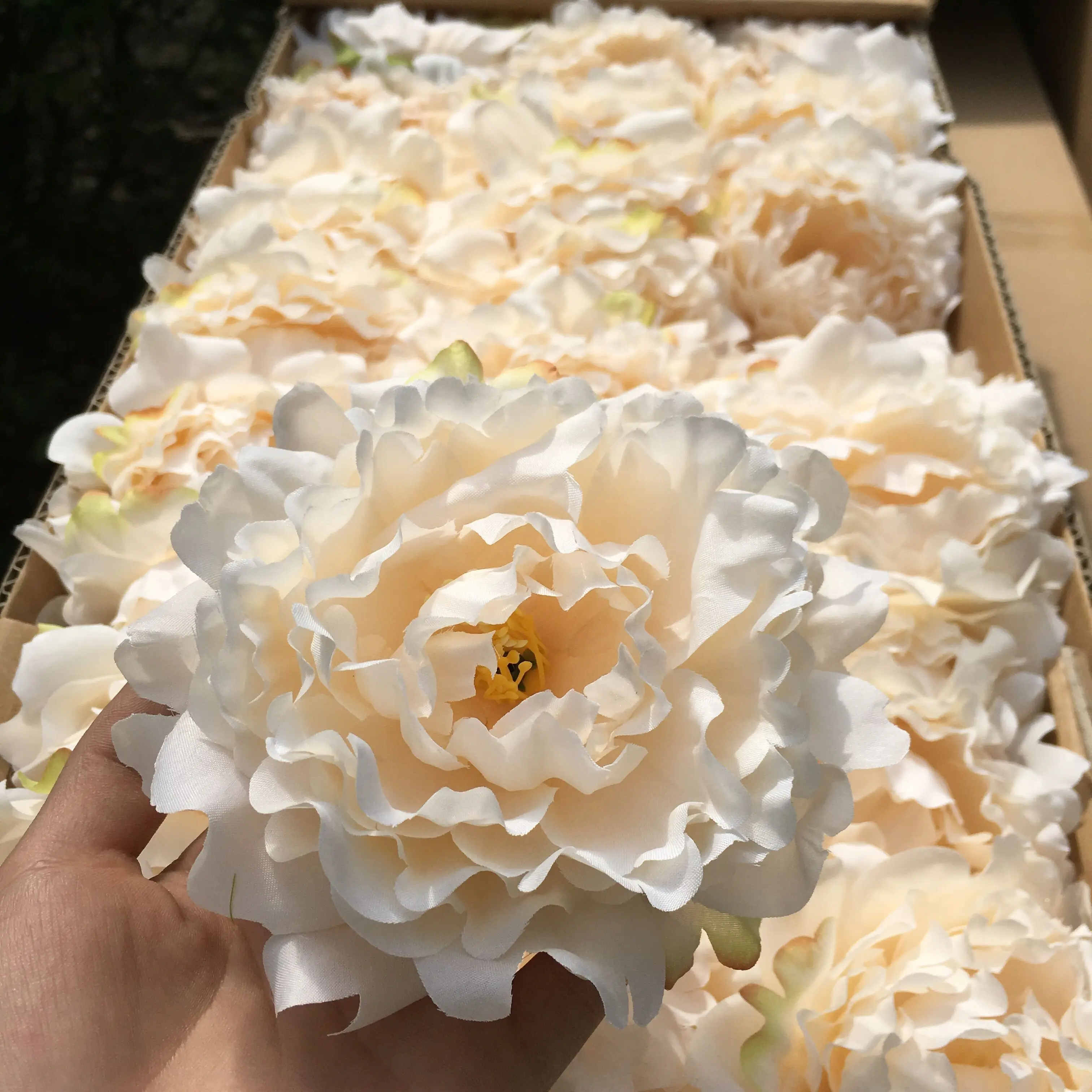 20 teile/los Künstliche Pfingstrose Blüte Hochzeit Weihnachten Dekoration DIY Silk Blume Wand Hintergrund Decor Zubehör
