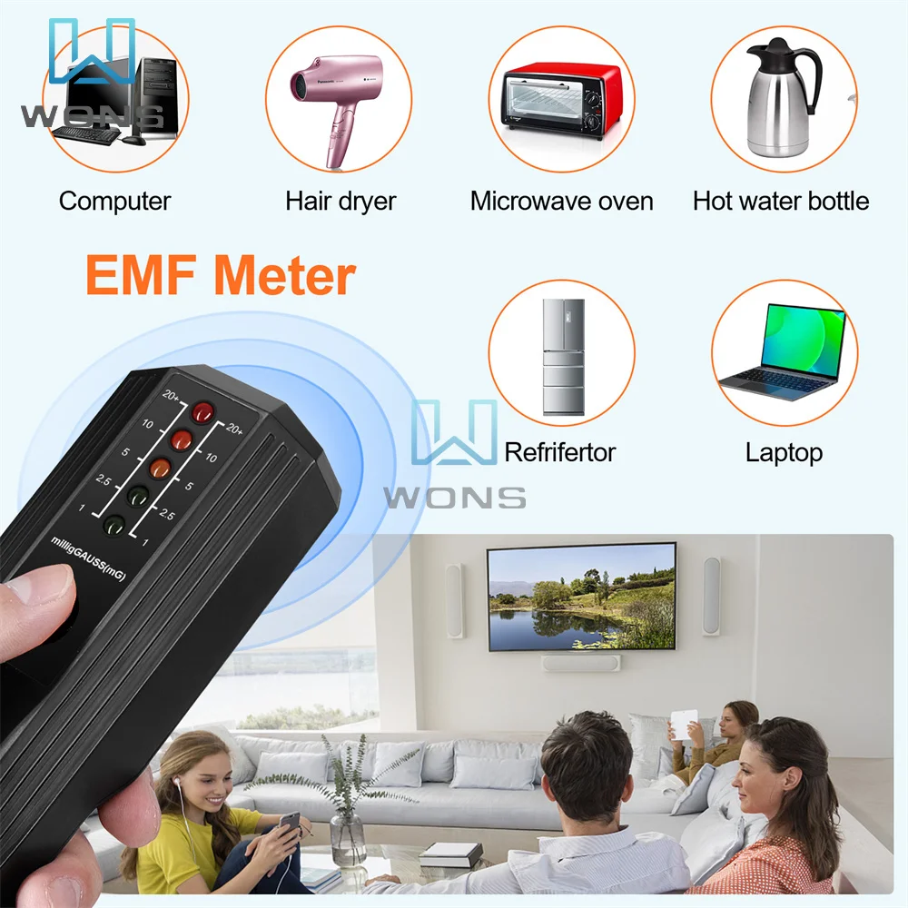 New Digital Electromagnetic Radiation Detector LED EMF Meter Magnetic Field Detector Ghost Hunting Paranormal Equipment Tester 3