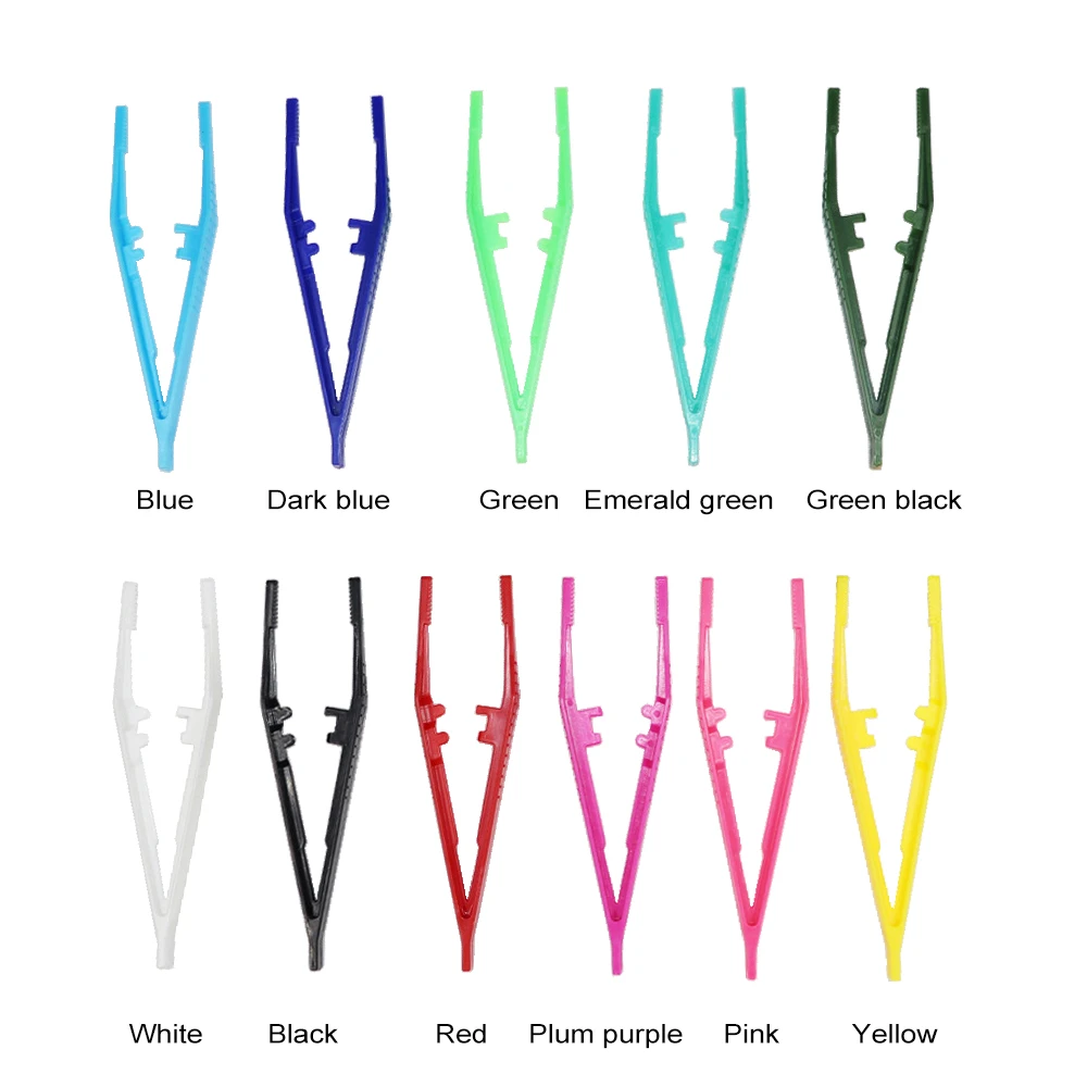Assorted Color Tweezers Jewelry Making Handmade DIY Crafts Plastic