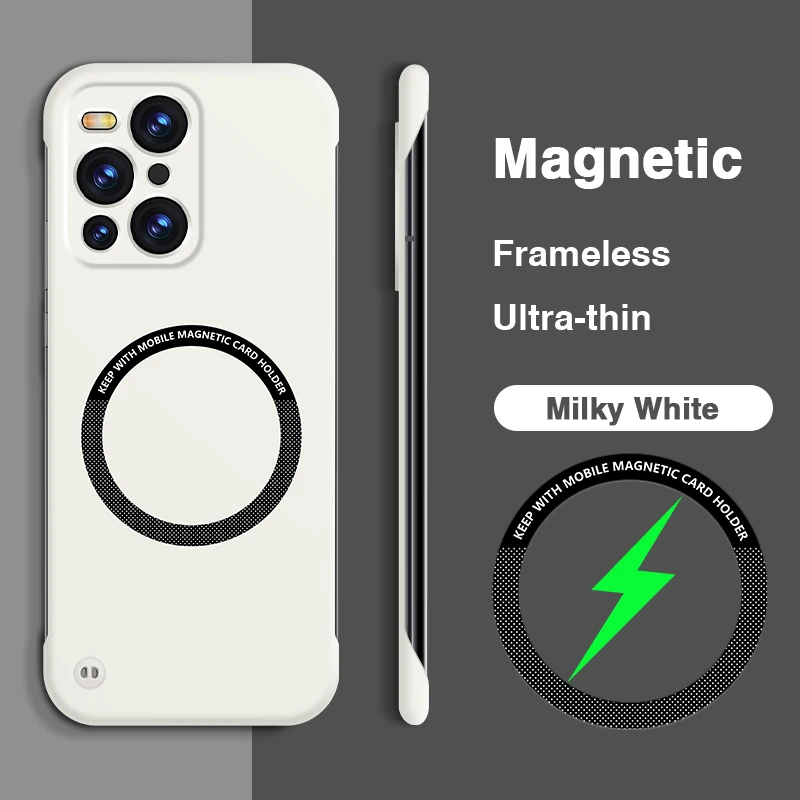 Luxury Magnetic Phone Case - Frameless, Lightweight, Hard PC Back Cover Housing