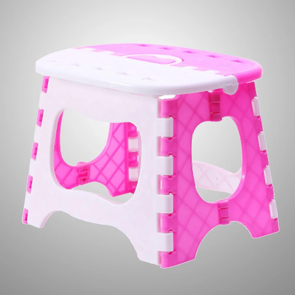 Portable Folding Stool With Handle Step Stool For Kids Plastic Children Furniture Fishing Lightweight Chair