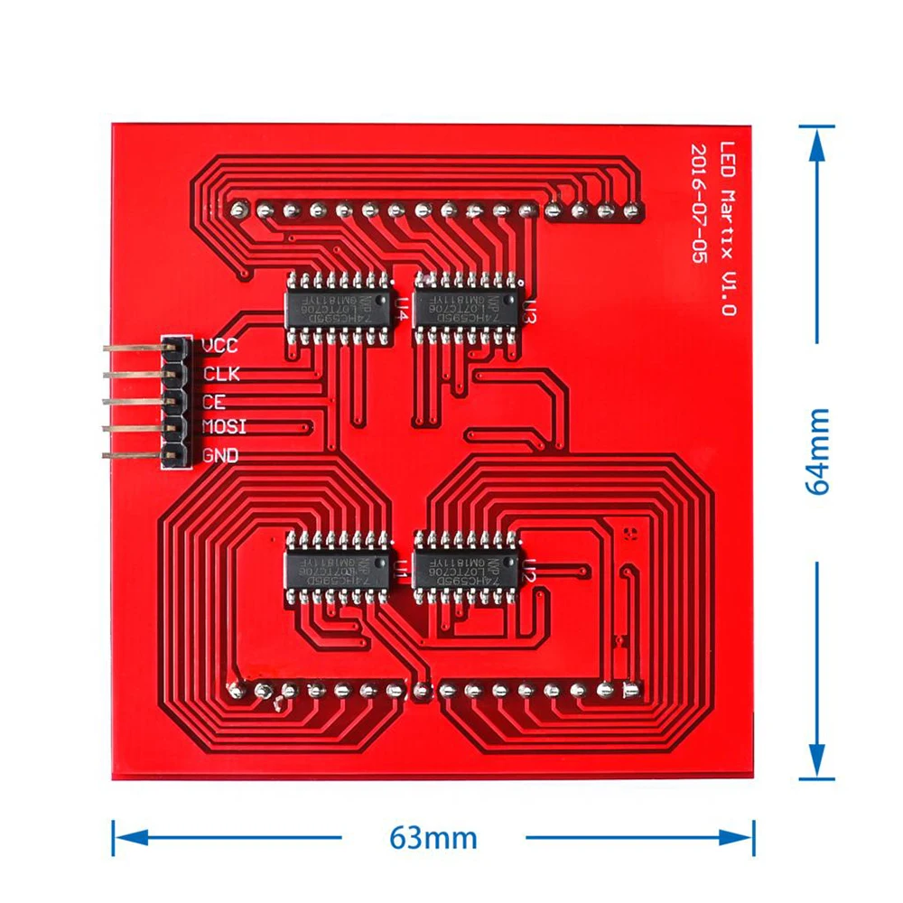 LED Ǯ ÷ Ʈ Ʈ RGB LED ÷ ũ , 8x8 Ʈ Ʈ ,   3, 2, B + 8x8 RPI-RGB-LED Ʈ