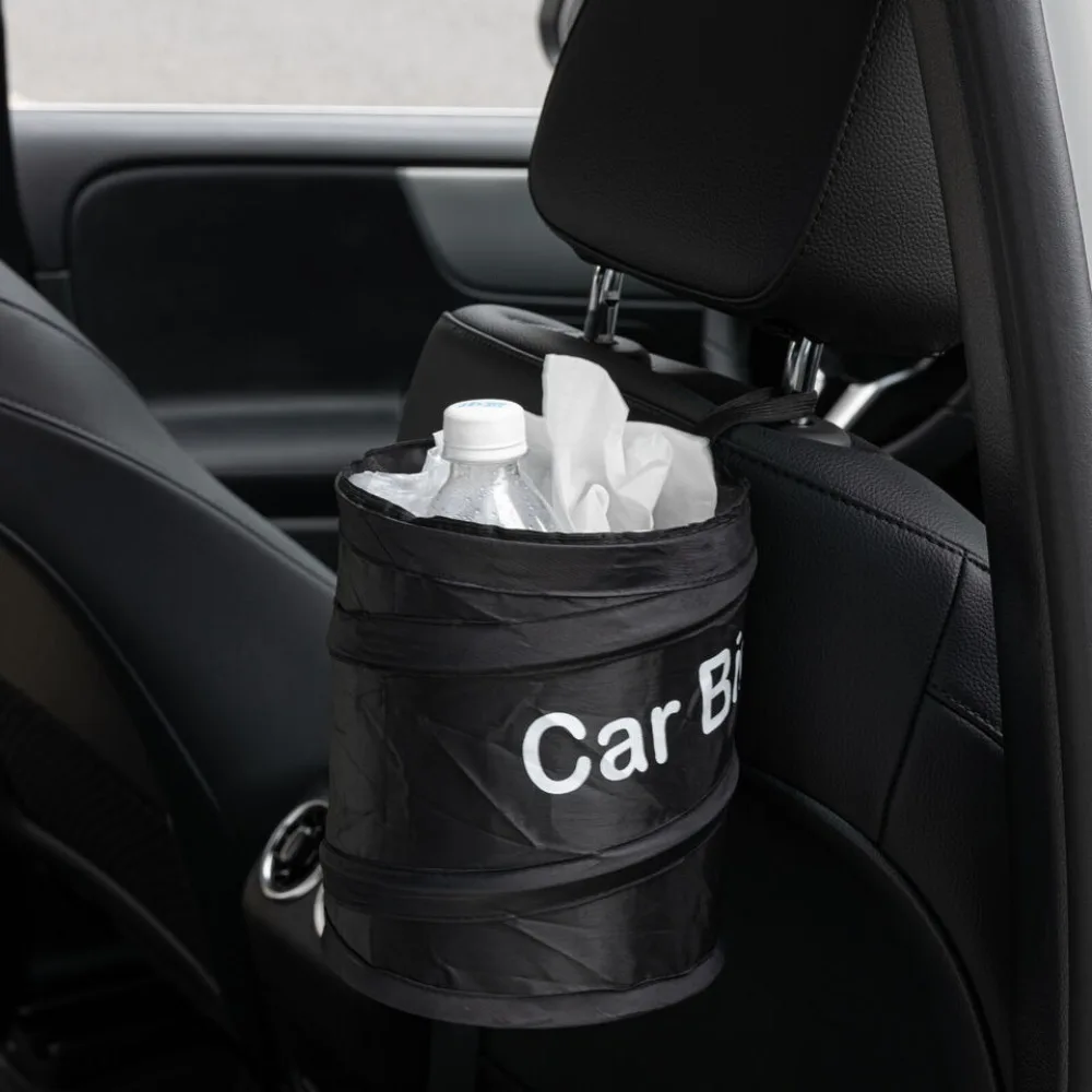 Car Trash Can Bag Waterproof Leak Proof Cooler Garbage with Side Pocket