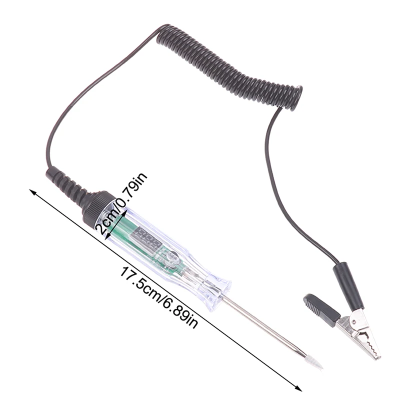 디지털 전압 테스터 펜 3-72V 자동 회로 프로브(LED 포함) - 빠른 배선 테스트, 자동차/트럭의 극성 확인 및 고장점 탐지