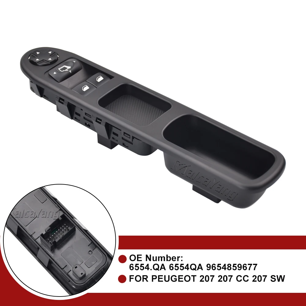 13Pin Lhd Per Peugeot 207 207 Cc 207 Sw Interruttore Alzacristallo Elettrico Principale Controllo Regolatore Sollevatore 6554.Qa 6554Qa