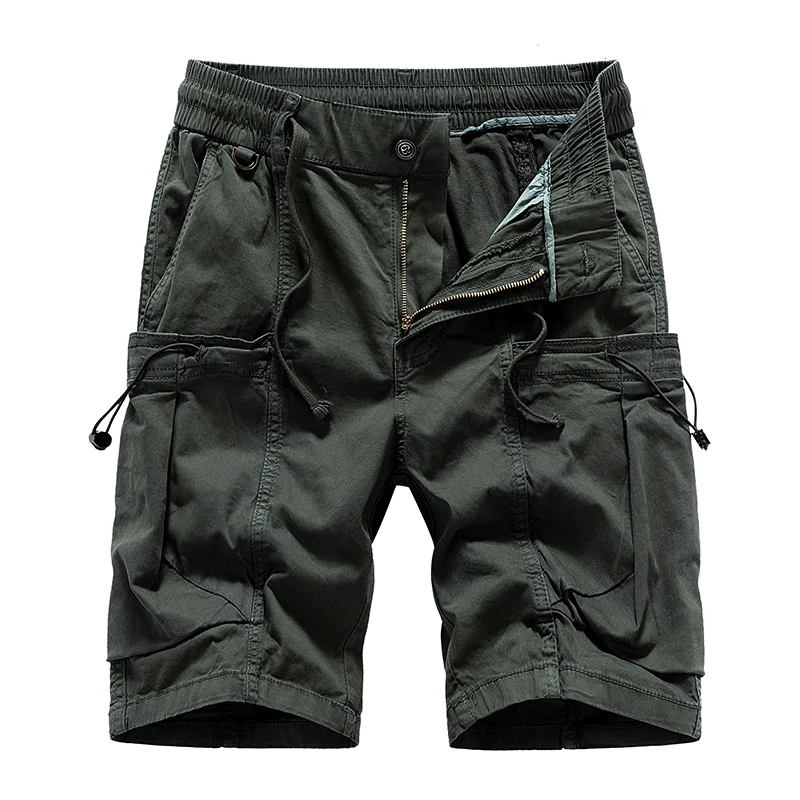 Summer Waterproof Quick Dry Multi-pocket Shorts Men Cargo Shorts Tactical Short Pants Men's Outdoor Clothes Hunting Fishing
