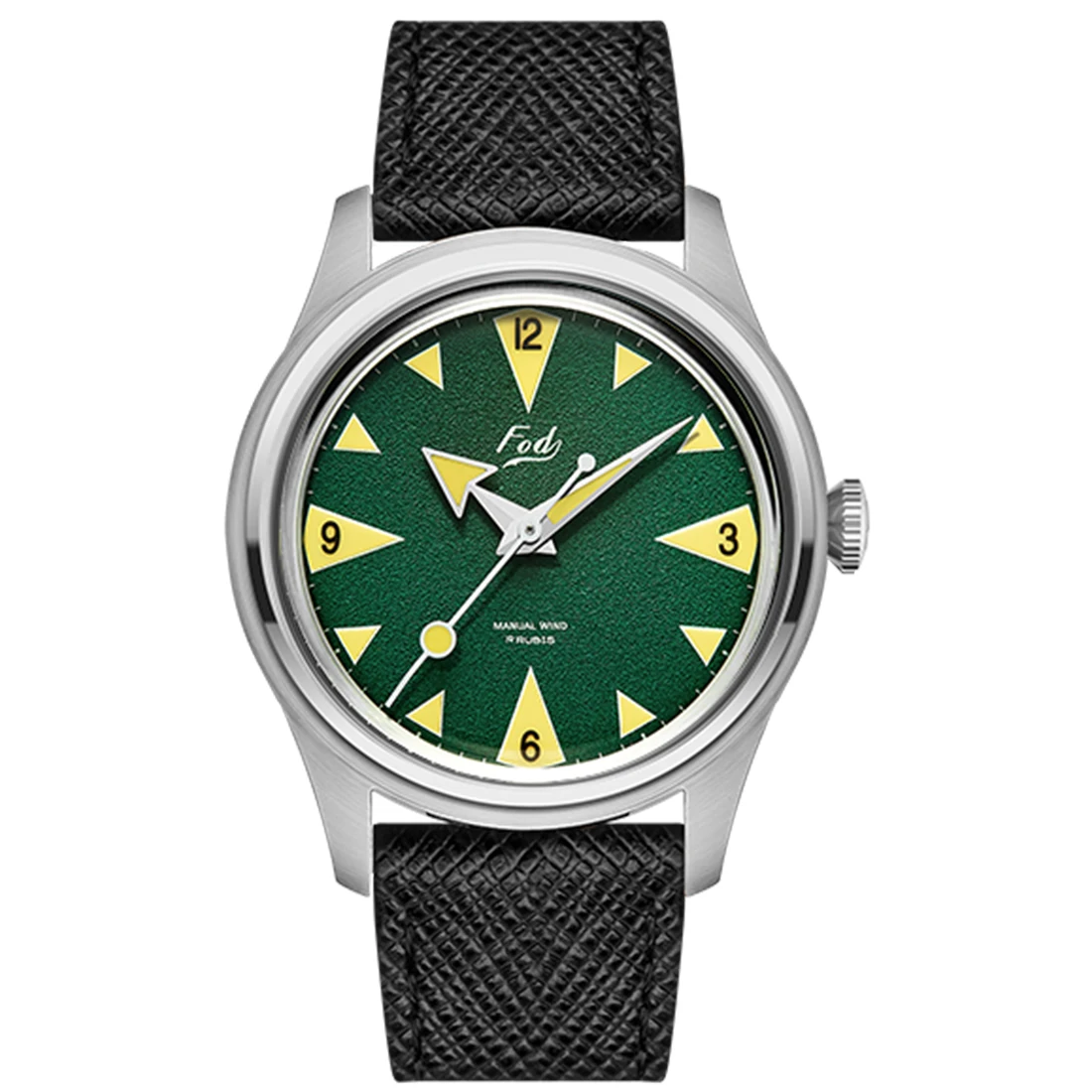 Fod Retro Watch 50M Skin Diver Watch Vintage Green Orologio Meccanico A Mano 38Mm Orologio Impermeabile Luminoso Masculino