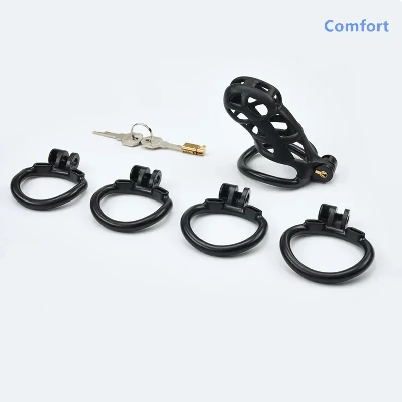Male Chastity Cage Sex Toys Black Breathable BDSM Abstinence Retarded Ejaculation Erotic Cock Cage Sissy Sex Toi for Man 18
