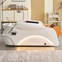 Lit de shampoing de Massage électrique haut de gamme pour Salon de coiffure, Cycle d'eau automatique, Fumigation, Salon de beauté, lit de traitement de tête 4