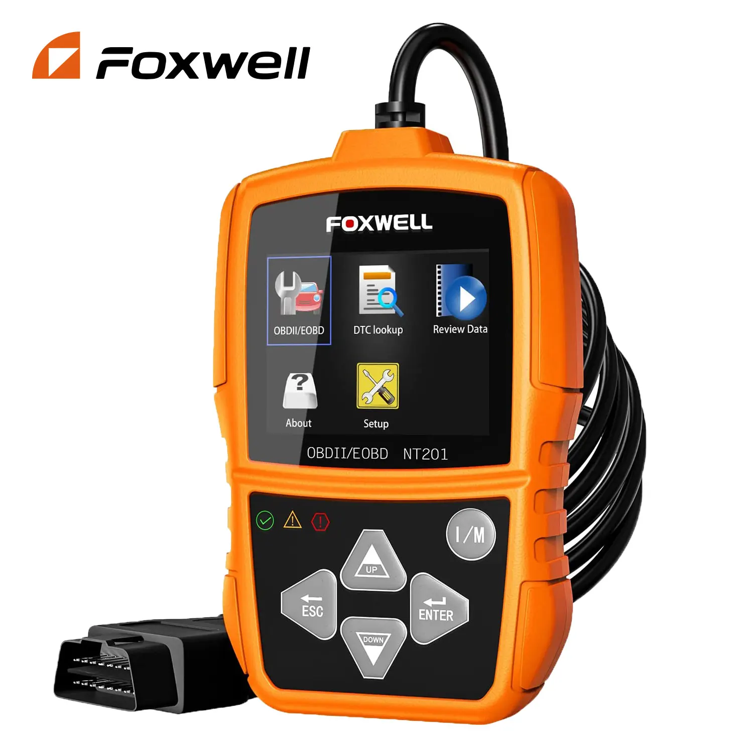 Foxwell-escáner automotriz NT201 OBD2, lector de código