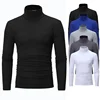New Fashion Base Tee Shirt Men Slim Fit Knit High Neck Pullover Turtleneck Sweater Tops Shirt 1