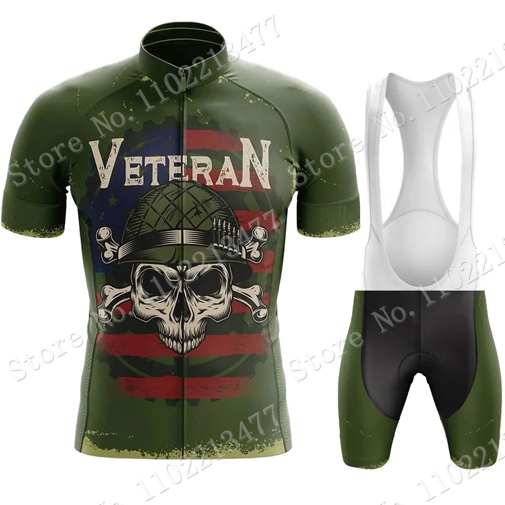 Cycling Jersey Set Skull Team Bike Shirts USA Suit Bicycle bib Shorts MTB Maillot Cyclisme