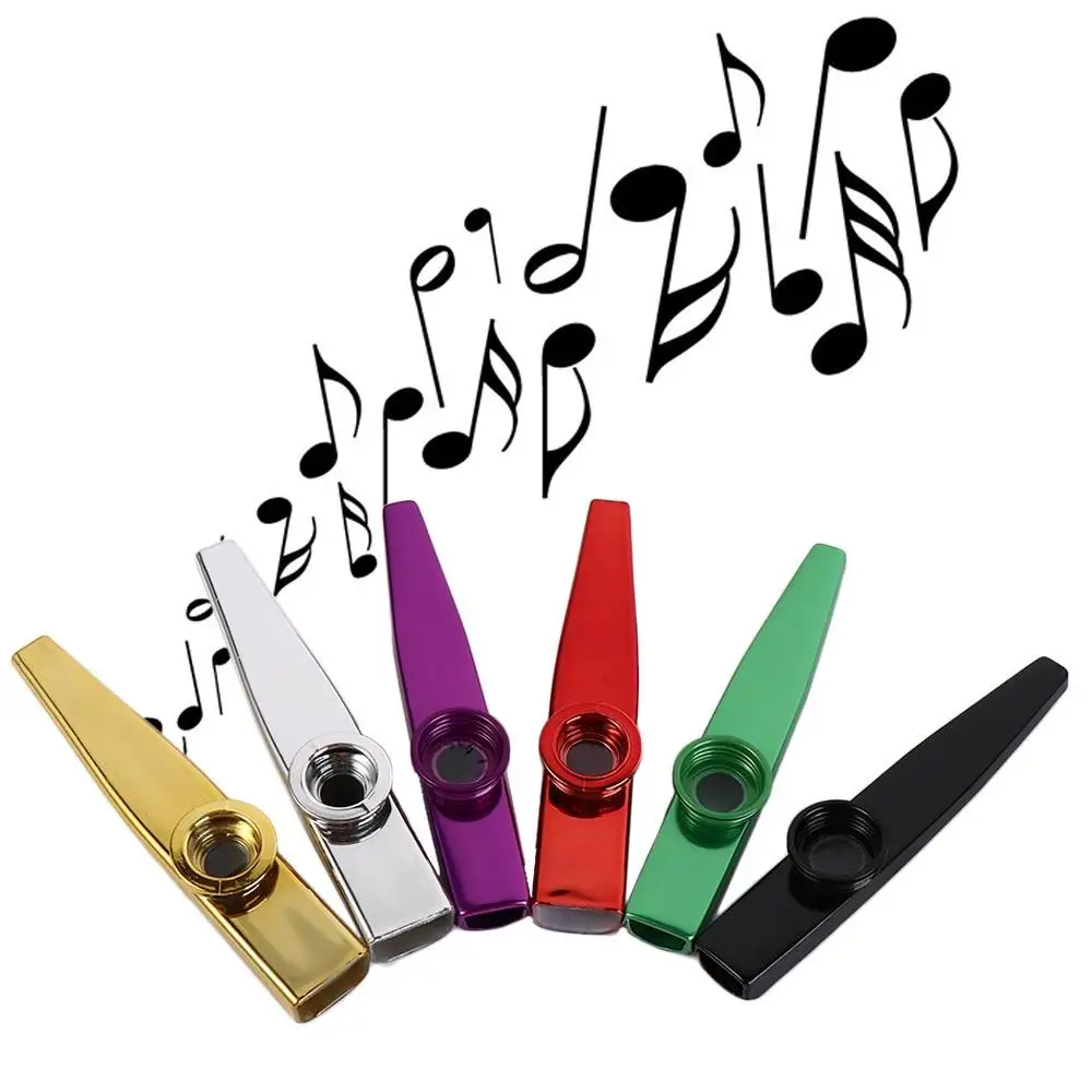 Aluminium Alloy Metal Kazoo Instruments Learn Easily Diaphragm Mouth Kazoos Wear-resistant Detachable Musical Instruments Flutes 5