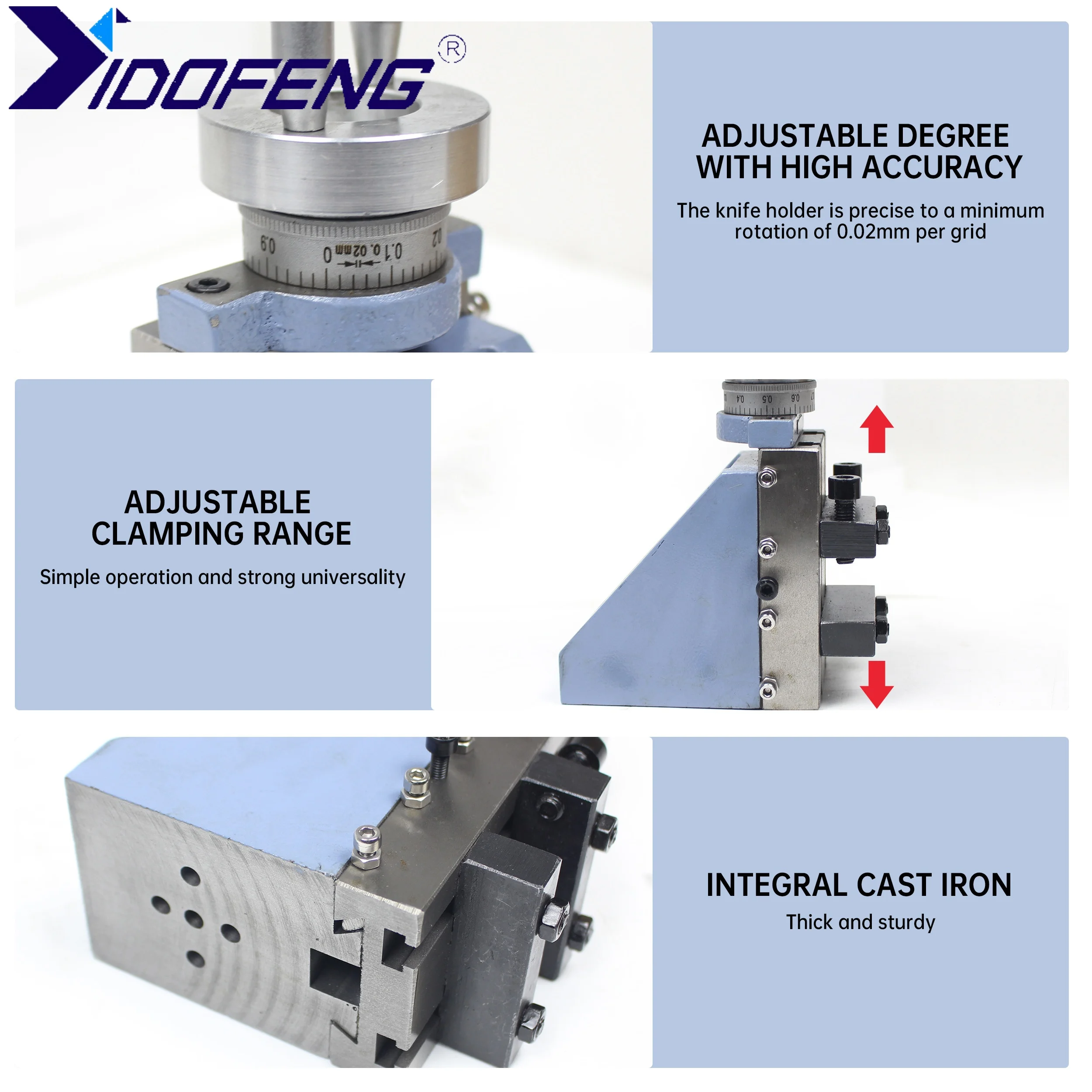 Vertical Knife Holder Slider Tool Holder Quick Change Knife WM210V Milling Attachment Mini Lathe Accessories Part