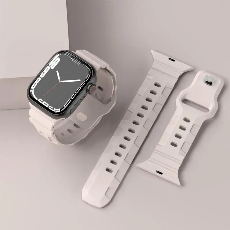 

Silicone Strap for Apple Watch Band Sport Watch Bracelet 42mm 44mm 45mm 49mm Amazfit Bip Strap Wearable Device Smart Accessories